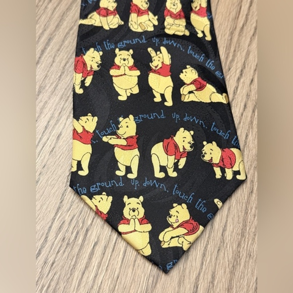 Disney Winnie The Pooh 100% Silk Tie Up Down Touch The Ground VINTAGE BK